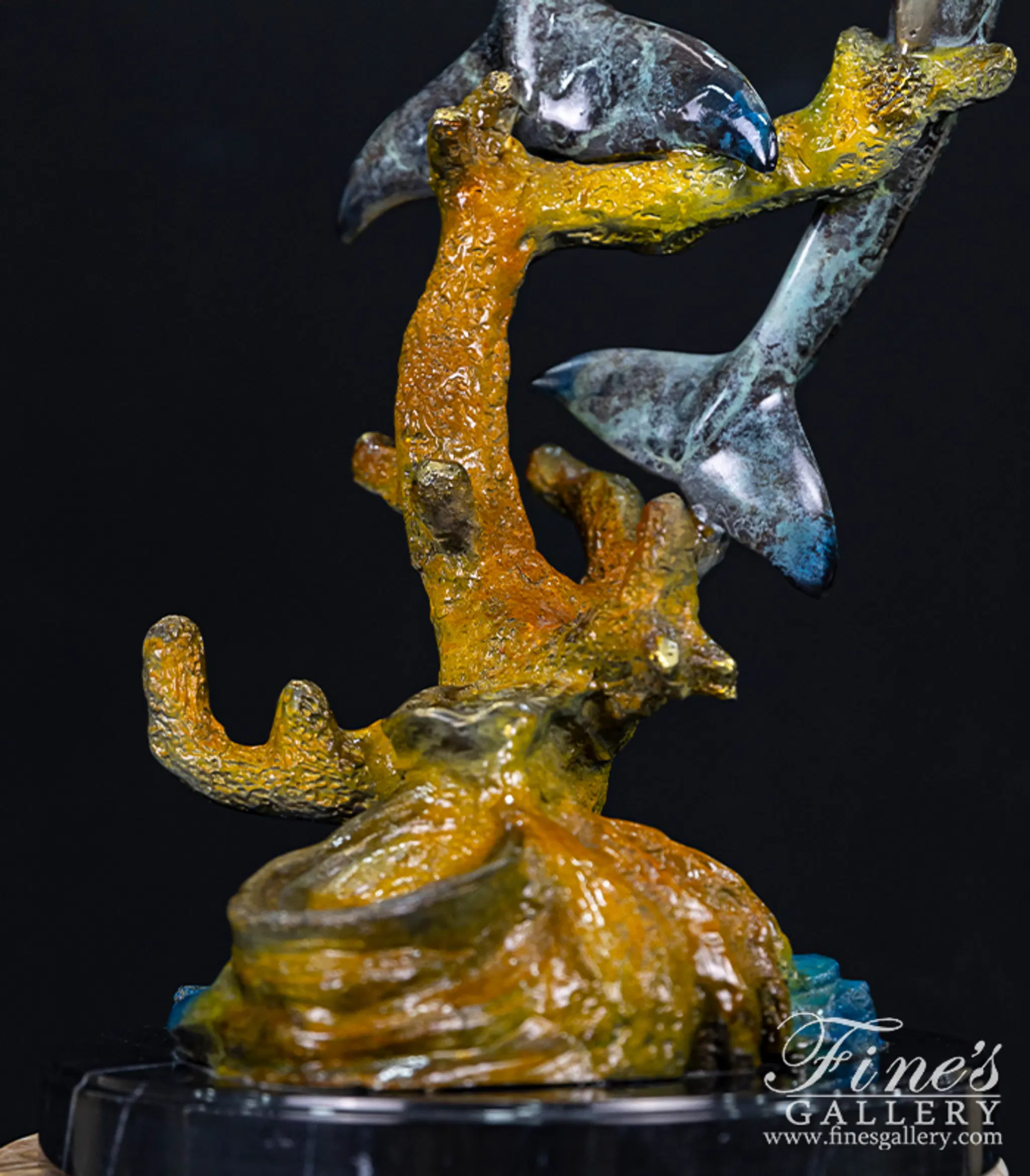 Bronze Statues - Twin Dolphin Bronze Statue - BS-1323